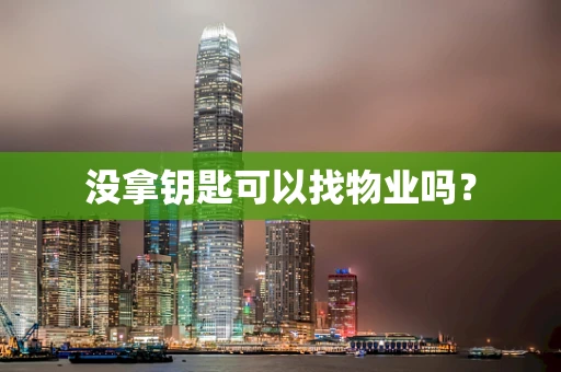 没拿钥匙可以找物业吗？