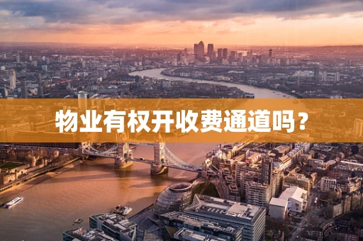 物业有权开收费通道吗？
