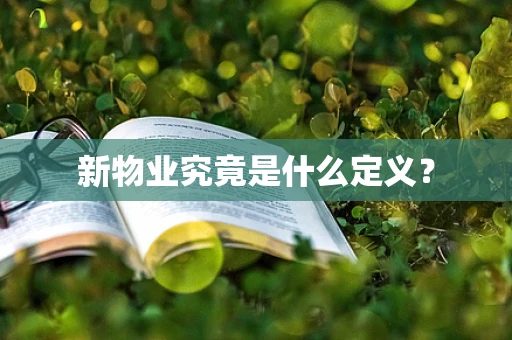 新物业究竟是什么定义？