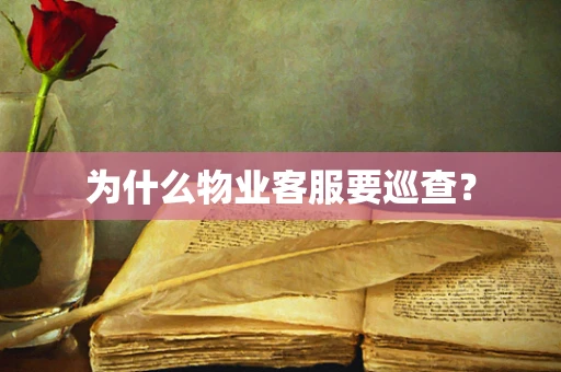 为什么物业客服要巡查？
