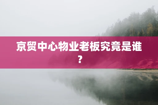 京贸中心物业老板究竟是谁？