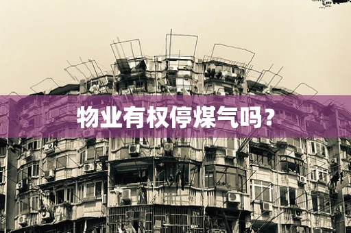 物业有权停煤气吗？