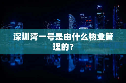 深圳湾一号是由什么物业管理的？