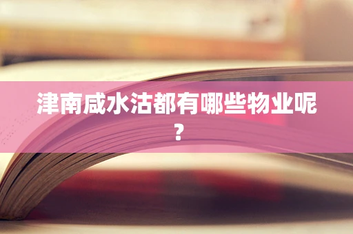 津南咸水沽都有哪些物业呢？