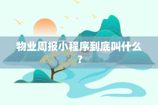 物业周报小程序到底叫什么？