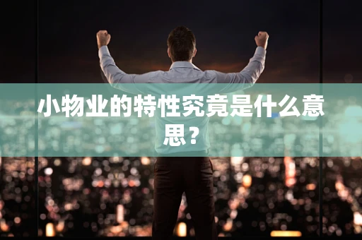 小物业的特性究竟是什么意思？