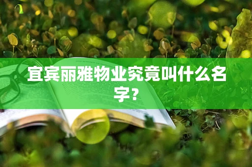 宜宾丽雅物业究竟叫什么名字？