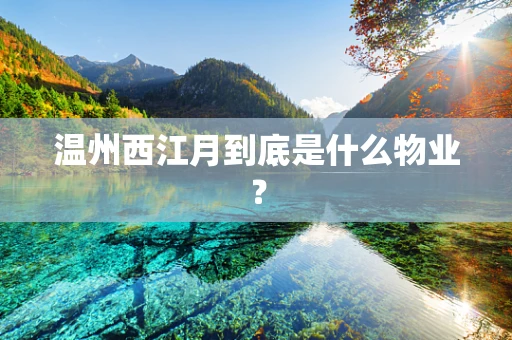温州西江月到底是什么物业？