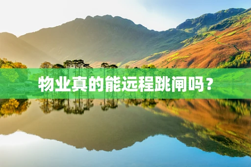 物业真的能远程跳闸吗？