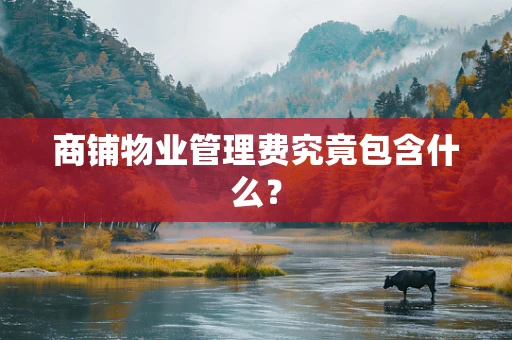 商铺物业管理费究竟包含什么？