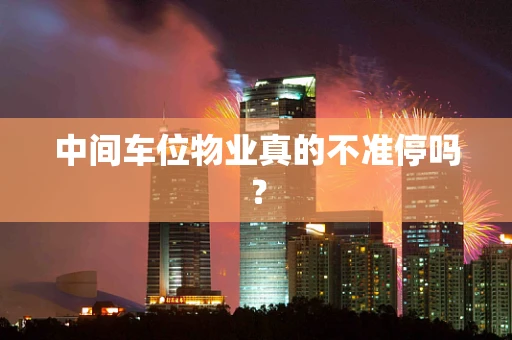 中间车位物业真的不准停吗？