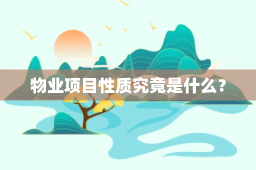 物业项目性质究竟是什么？