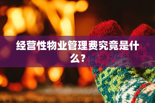 经营性物业管理费究竟是什么？