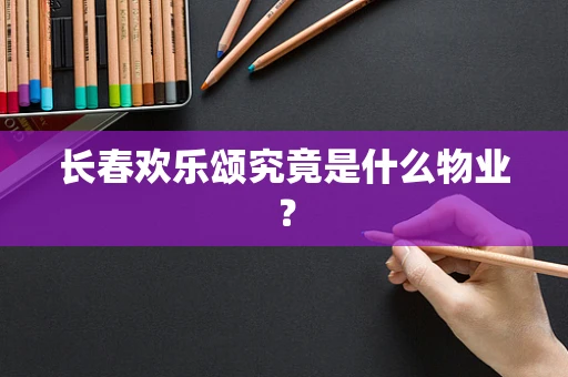 长春欢乐颂究竟是什么物业？