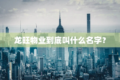 龙旺物业到底叫什么名字？