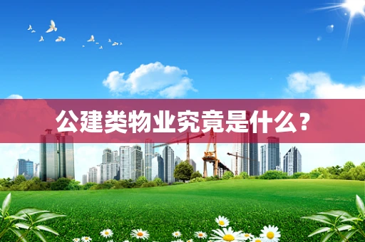 公建类物业究竟是什么？