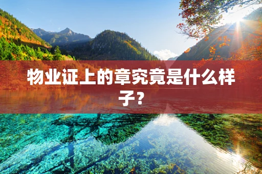 物业证上的章究竟是什么样子？