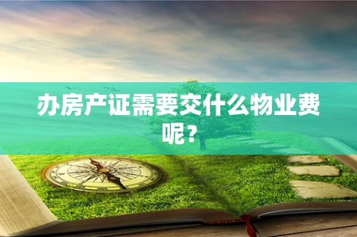 办房产证需要交什么物业费呢？