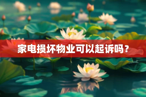 家电损坏物业可以起诉吗？