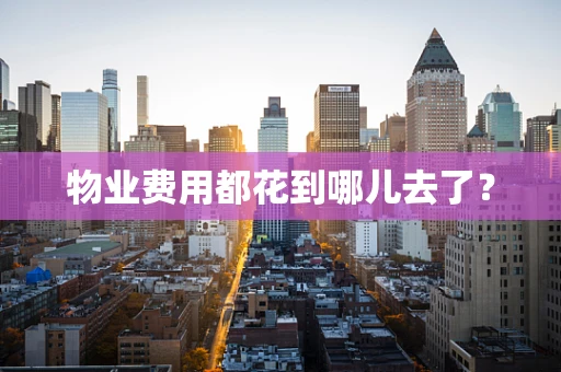物业费用都花到哪儿去了？
