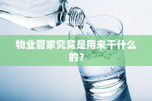 物业管家究竟是用来干什么的？