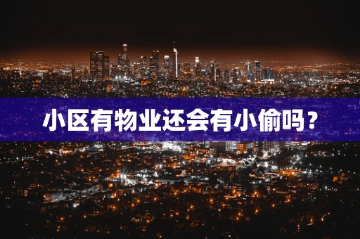 小区有物业还会有小偷吗？