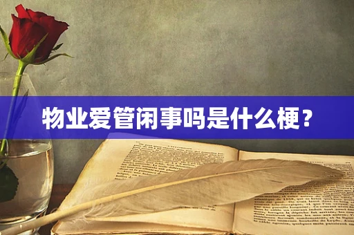 物业爱管闲事吗是什么梗？