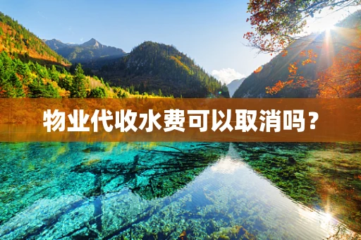 物业代收水费可以取消吗？