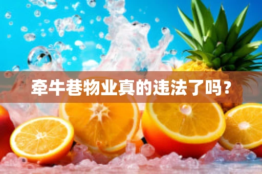 牵牛巷物业真的违法了吗？