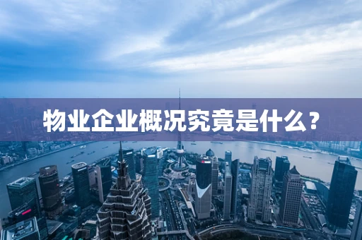 物业企业概况究竟是什么？