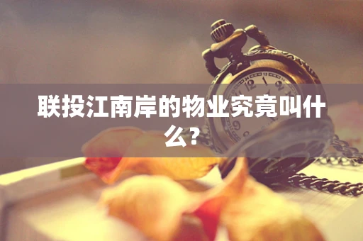 联投江南岸的物业究竟叫什么？