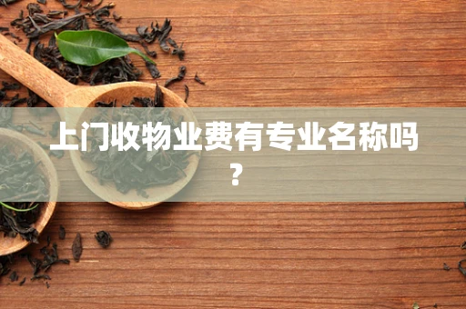 上门收物业费有专业名称吗？