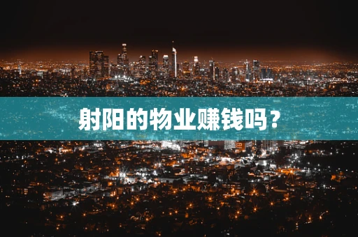 射阳的物业赚钱吗？
