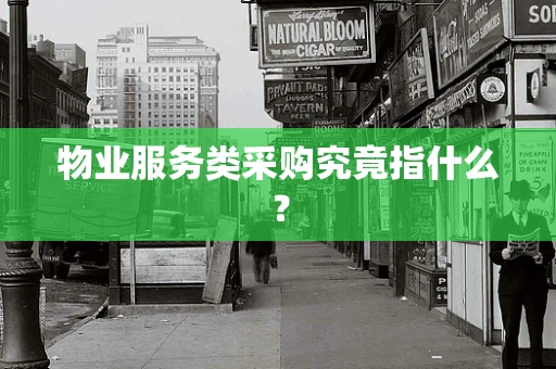 物业服务类采购究竟指什么？